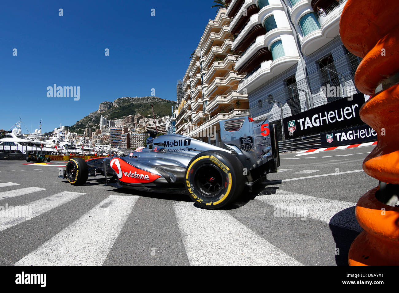 Il Principato di Monaco, 23 maggio 2013. Motorsports: FIA Formula One World Championship 2013, il Grand Prix di Monaco, #5 Jenson Button (GBR, Vodafone McLaren Mercedes), Credit: DPA/Alamy Live News Foto Stock