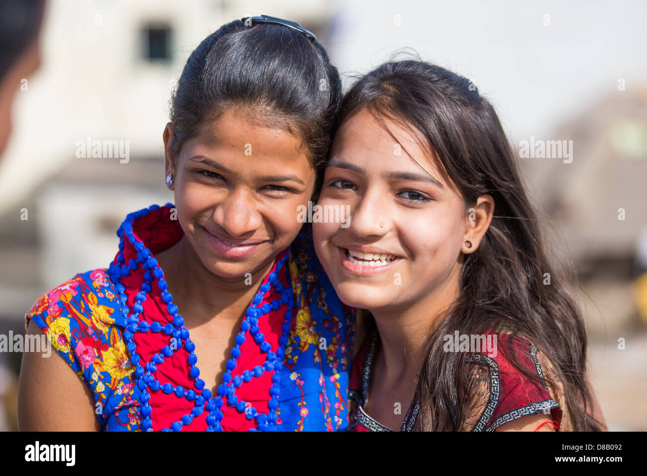 Gli adolescenti indiani, Ahmedabad, Gujarat, India Foto Stock