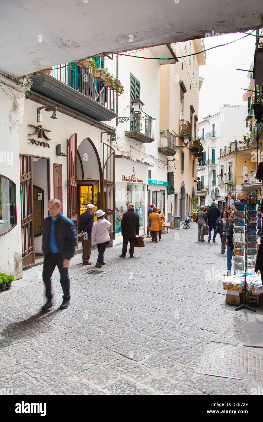 Via Pietro Capuano, Amalfi, Italia Foto Stock