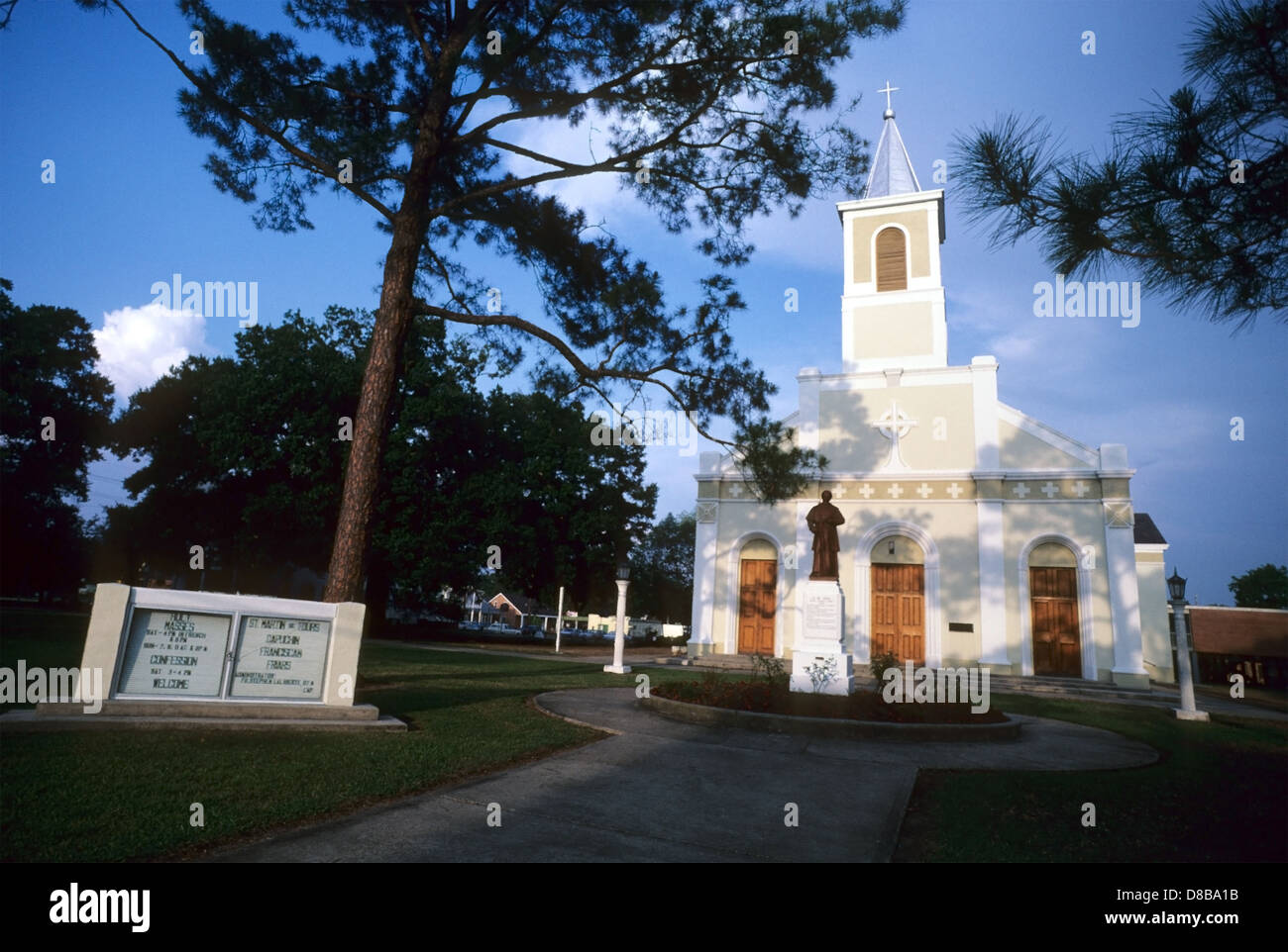 Elk283-4058 Louisiana Cajun Country, St Martinville, St Martin de Tours della Chiesa Cattolica, 1844 Foto Stock