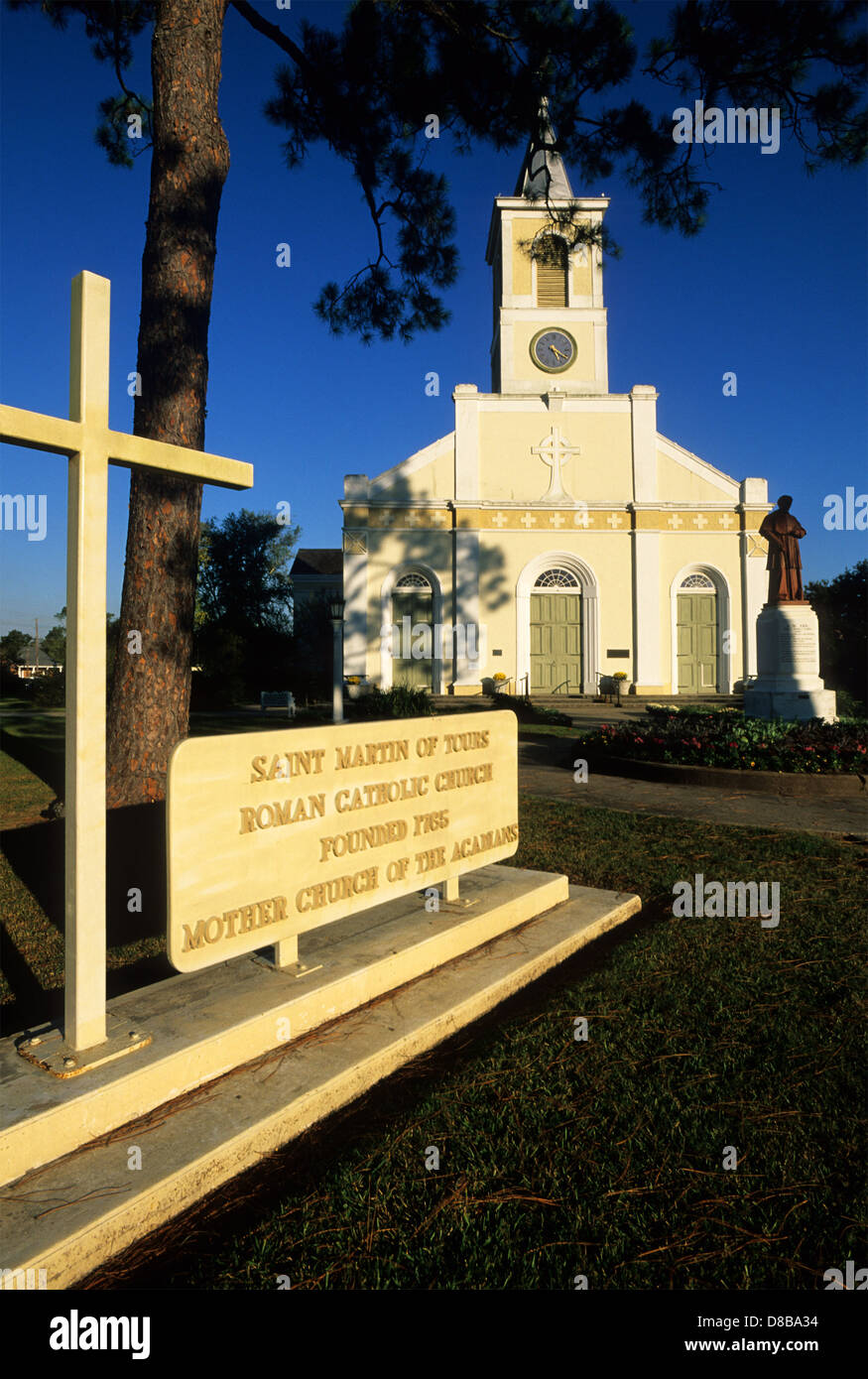 Elk283-4072v Louisiana Cajun Country, St Martinville, St Martin de Tours della Chiesa Cattolica, 1844 Foto Stock