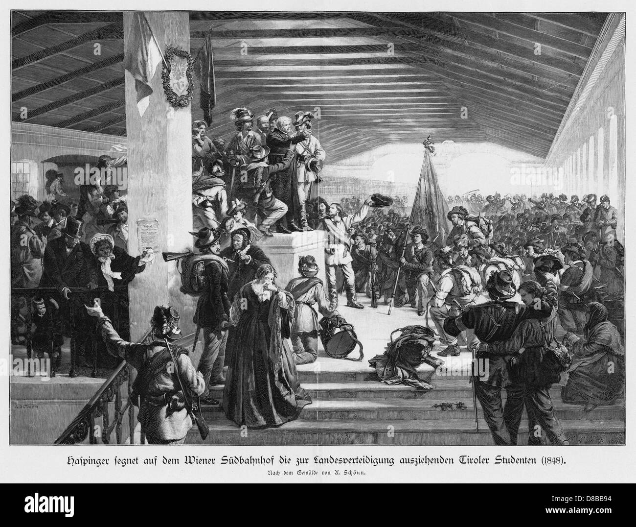 AGITATORI PER STUDENTI 1848 Foto Stock