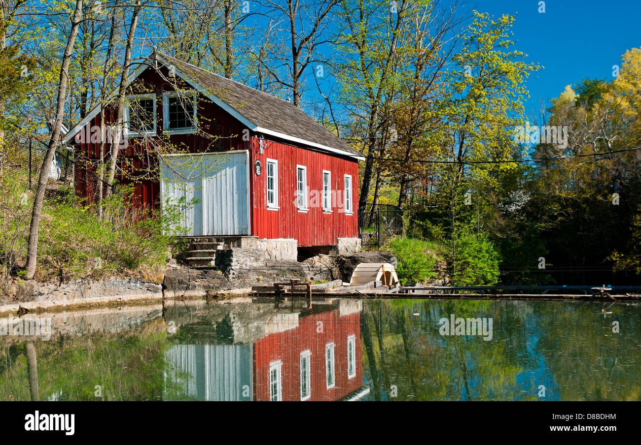 Grist Mill ripristinati alla condizione incontaminata Foto Stock