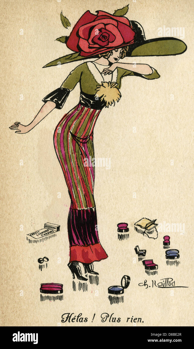 Donna alla moda 1911 Foto Stock