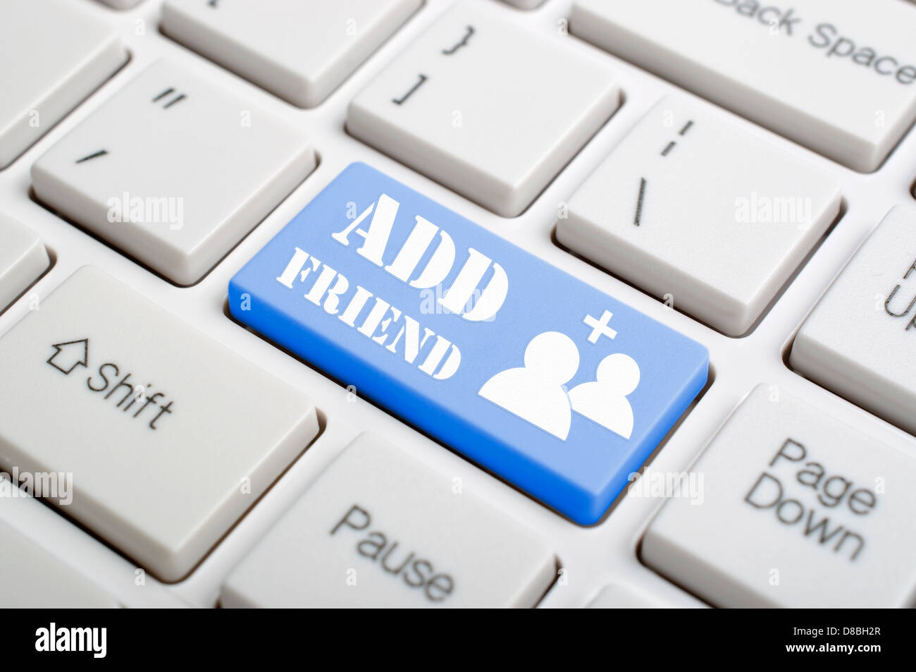 Aggiungi amico sulla tastiera Foto Stock