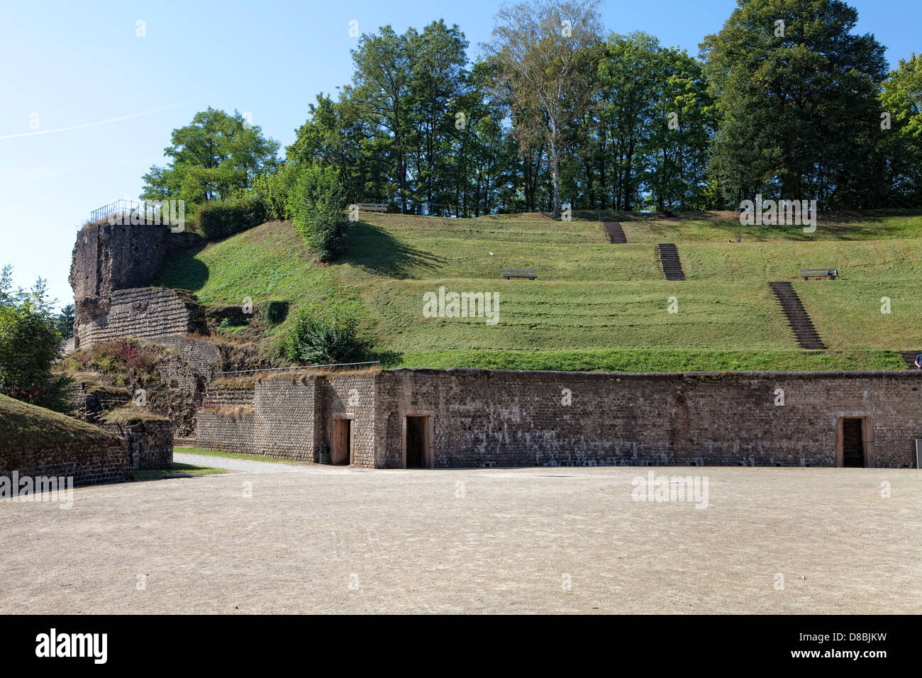 Anfiteatro di età romana, Trier, Renania-Palatinato, Germania, Europa Foto Stock