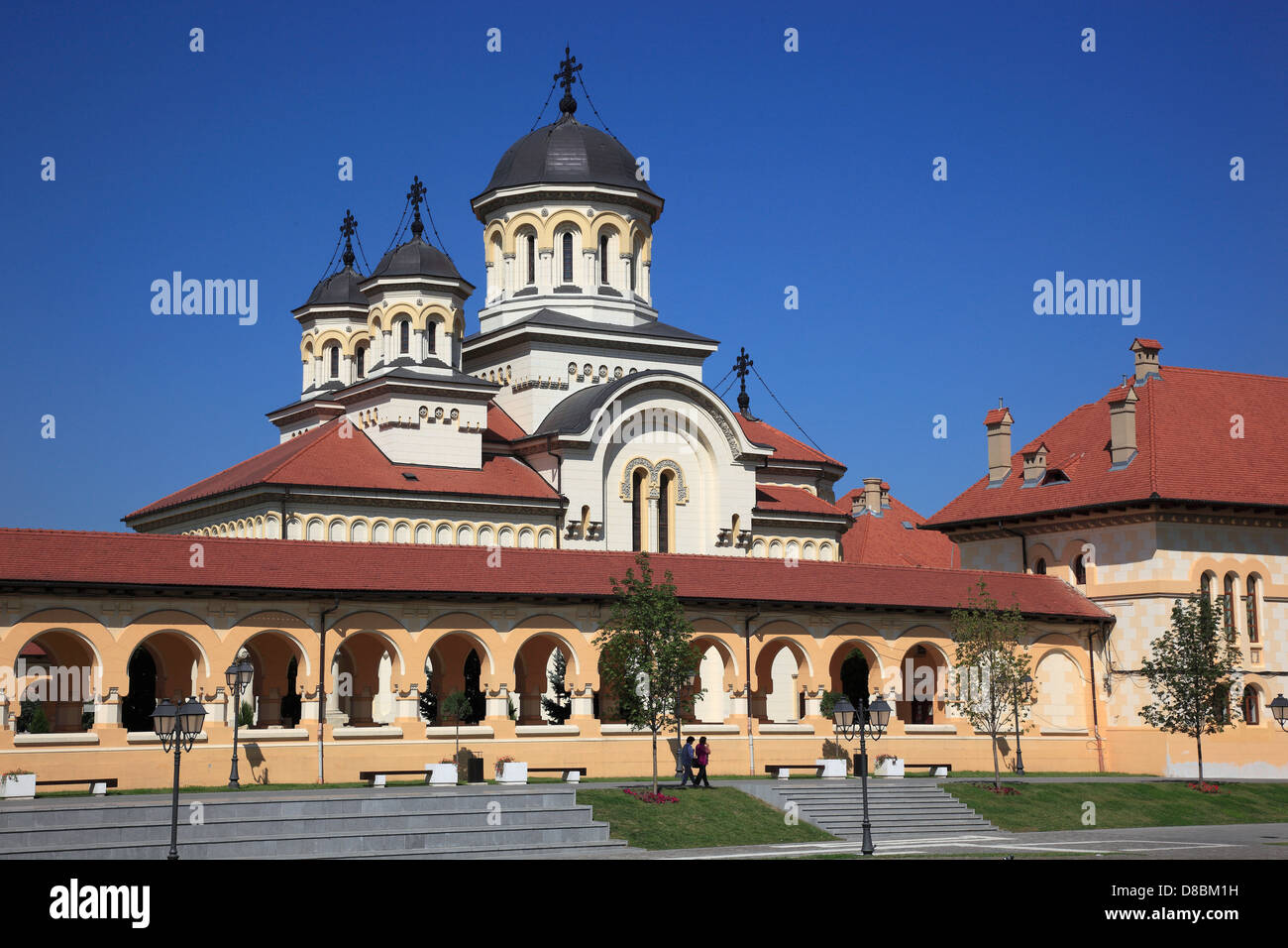 Incoronazione cattedrale della Chiesa Ortodossa Romena, Alba Iulia, Balgrad, Transilvania, Romania. Foto Stock