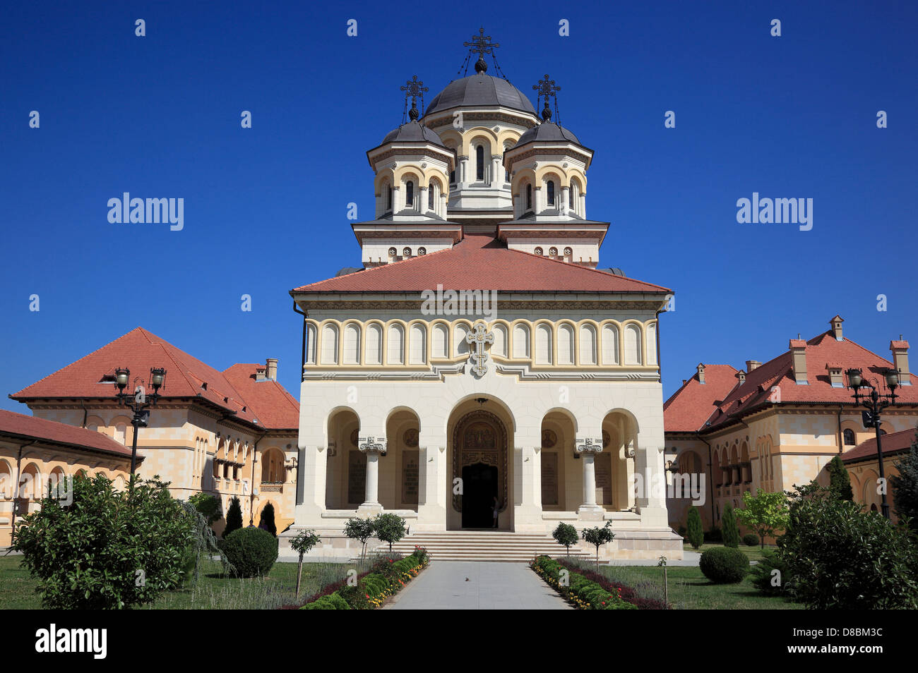 Incoronazione cattedrale della Chiesa Ortodossa Romena, Alba Iulia, Balgrad, Transilvania, Romania. Foto Stock