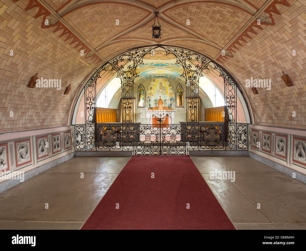 Cappella italiana su delle Isole Orkney in Scozia costruito da WW2 di prigionieri di guerra. Foto Stock