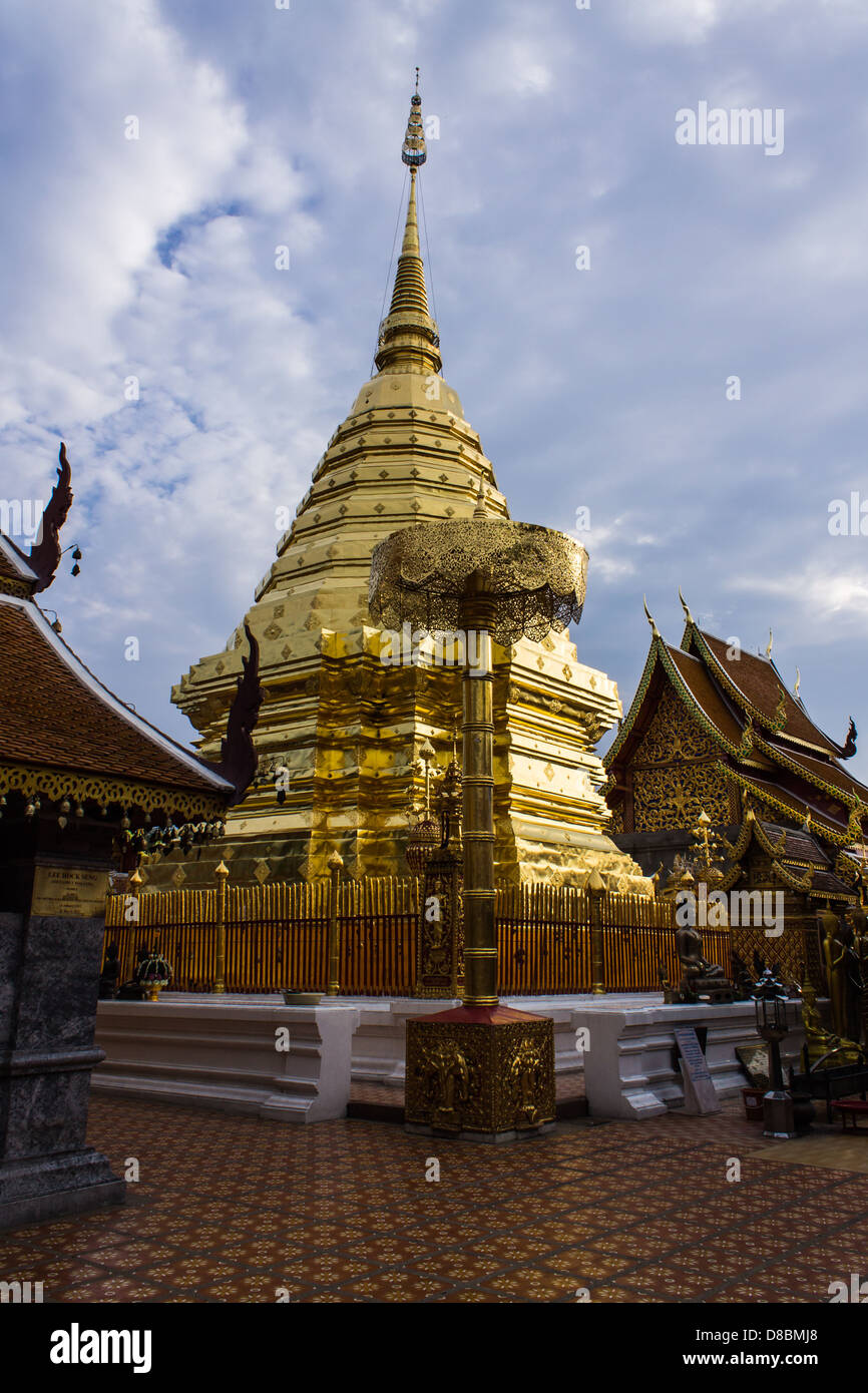 Wat Phrathat Doi Suthep Temple in Chiang Mai Thailandia Foto Stock