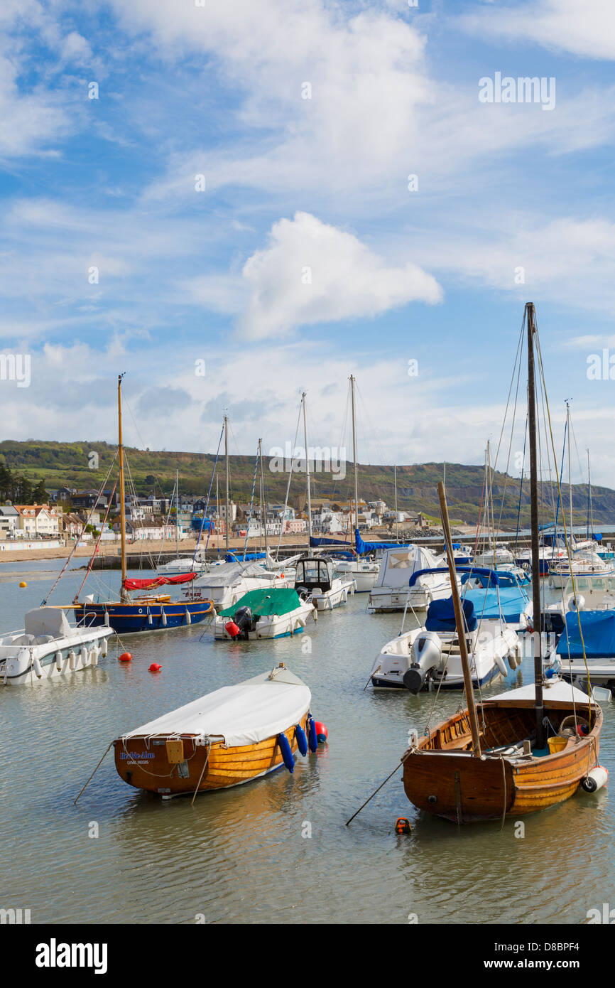 Il porto di Lyme Regis Devon, Inghilterra Foto Stock