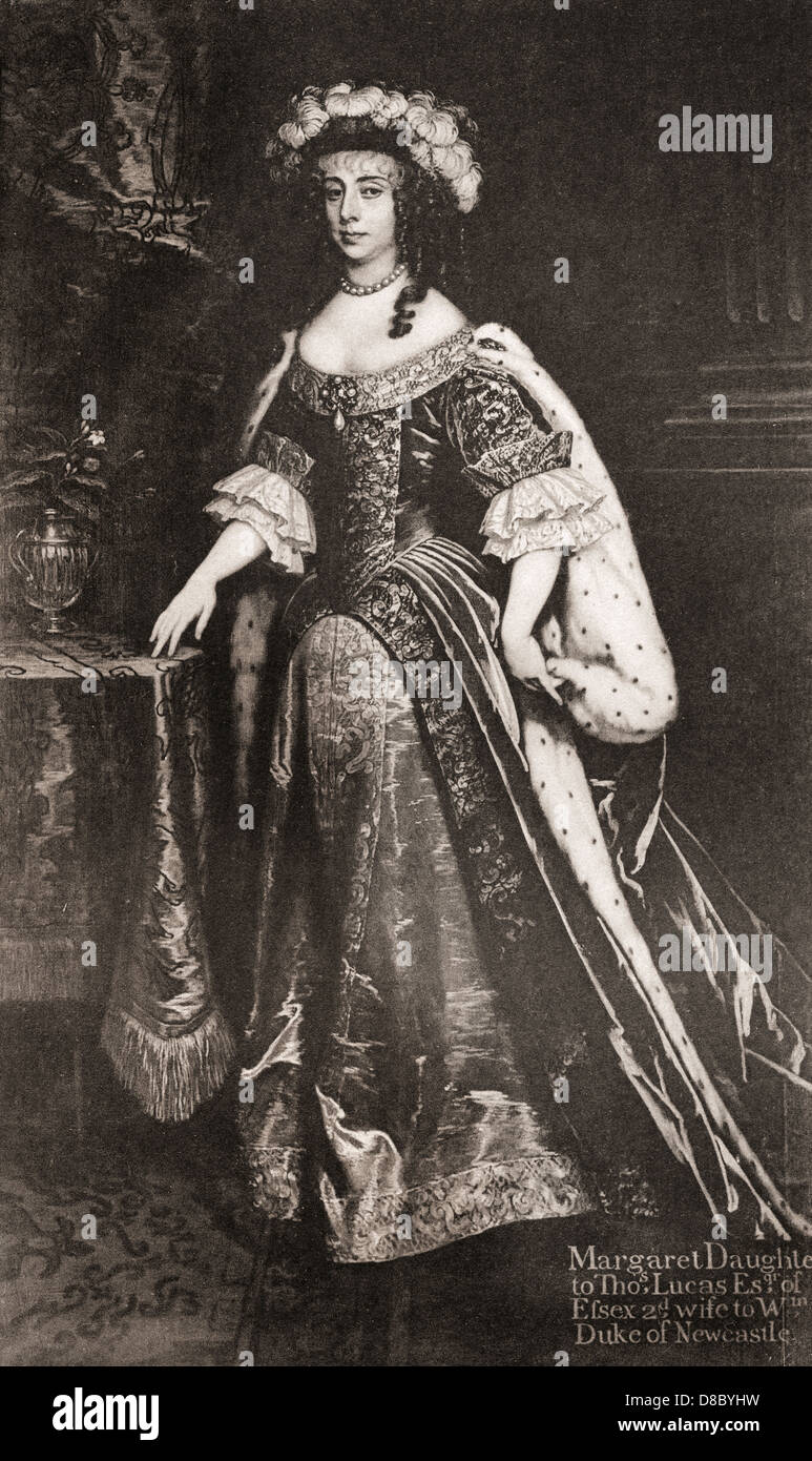 Margaret Cavendish, nee Lucas, duchessa di Newcastle-upon-Tyne, 1623 - 1673. Aristocratico inglese, prolifico scrittore e scienziato. Foto Stock