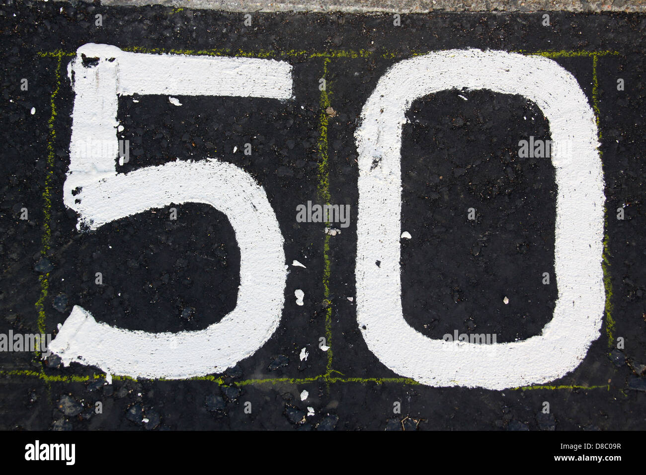 Bianco numero 50 Foto Stock