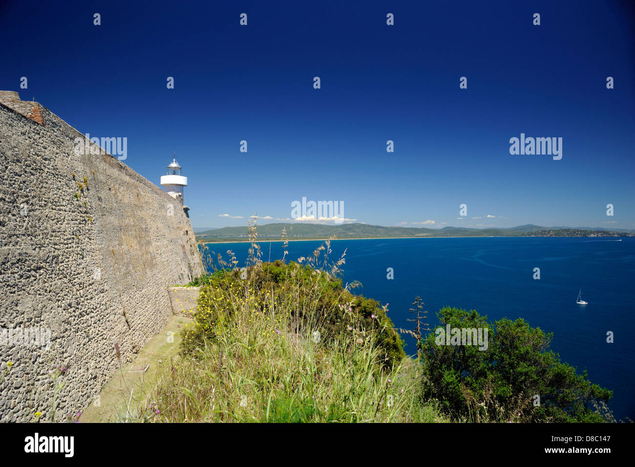 Italia, Toscana, Argentario, Porto Ercole, castello Foto Stock