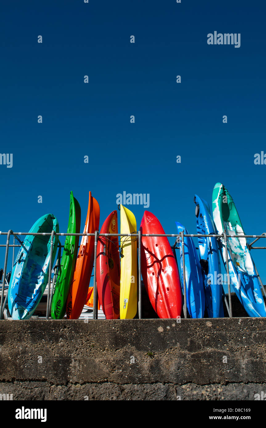 Kayak da mare, Lyme Regis, Dorset, England, Regno Unito Foto Stock