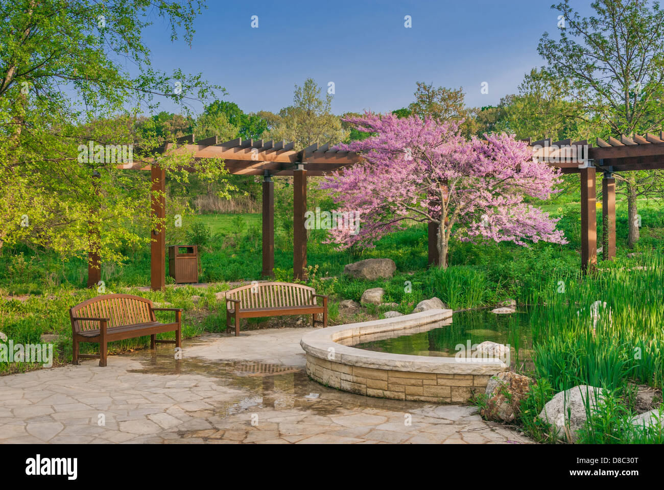 Un bellissimo giardino zen Foto Stock