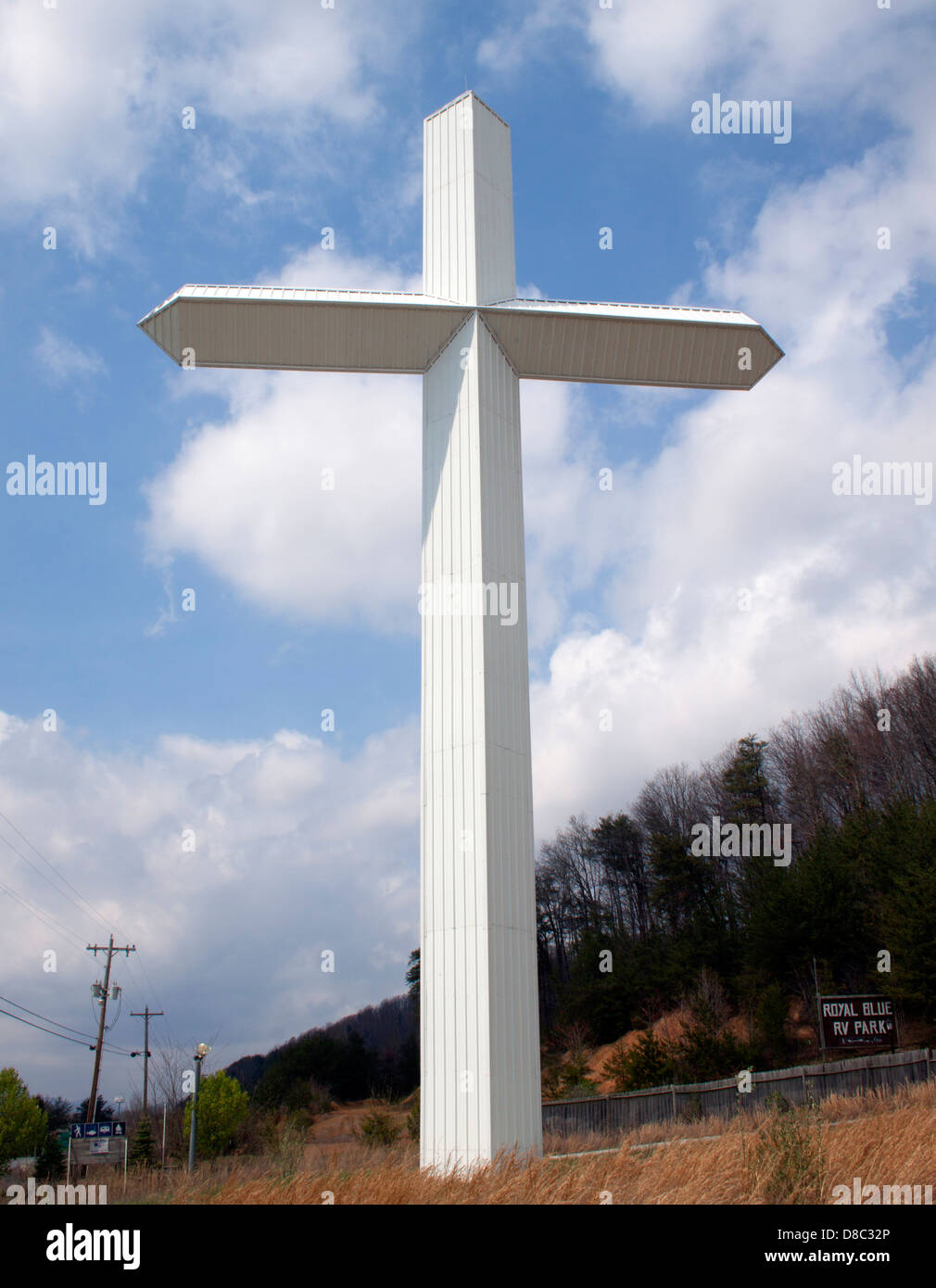 Gigantesca croce in La Follette Tennessee Foto Stock