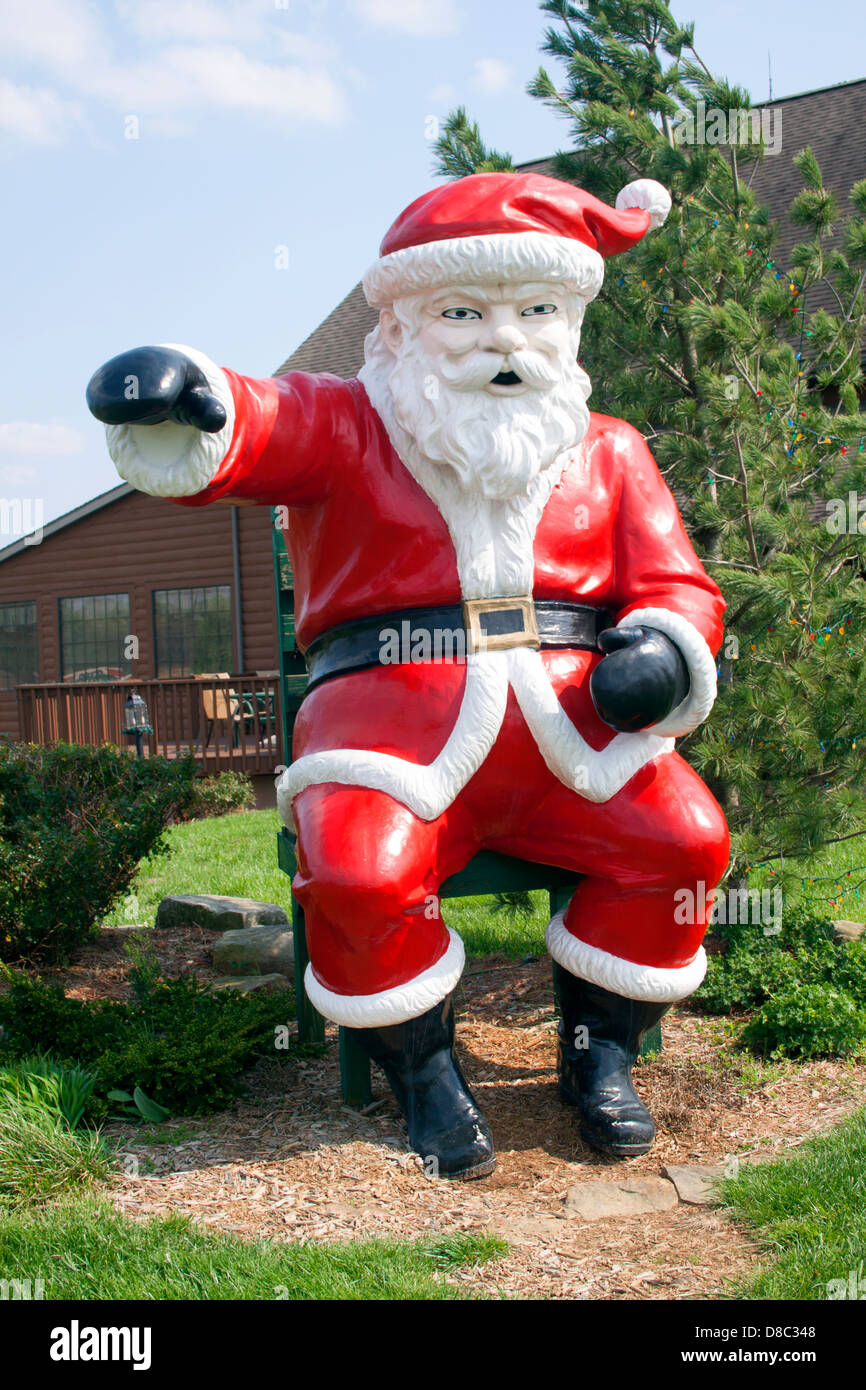 Santa Claus presso un lodge in Santa Claus Indiana Foto Stock