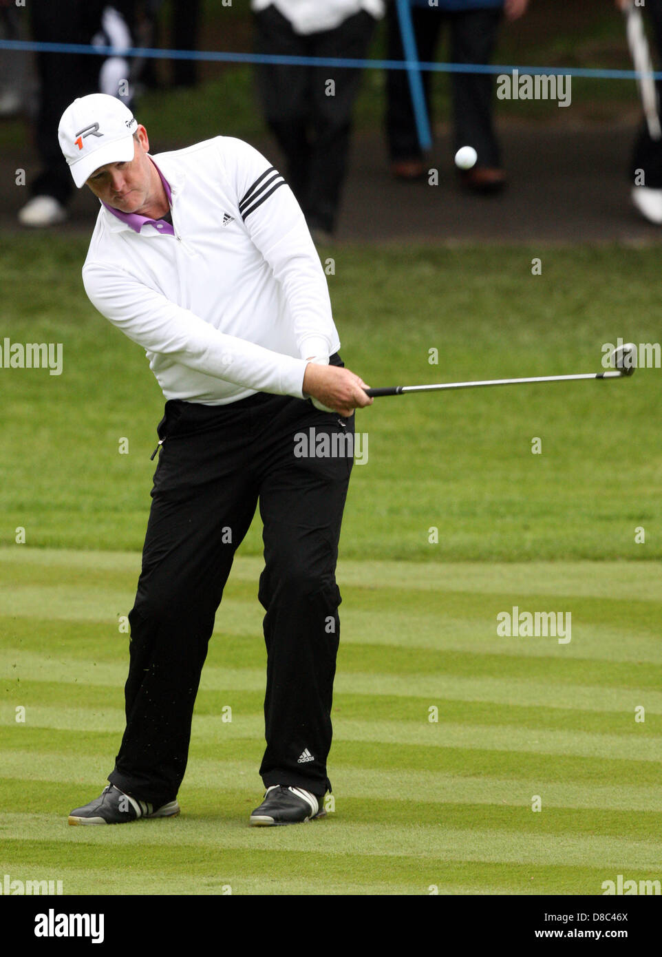24.05.2013 Wentworth, Inghilterra. Marcus Fraser durante il BMW PGA Championship Round 2 da Wentworth Golf Club Foto Stock