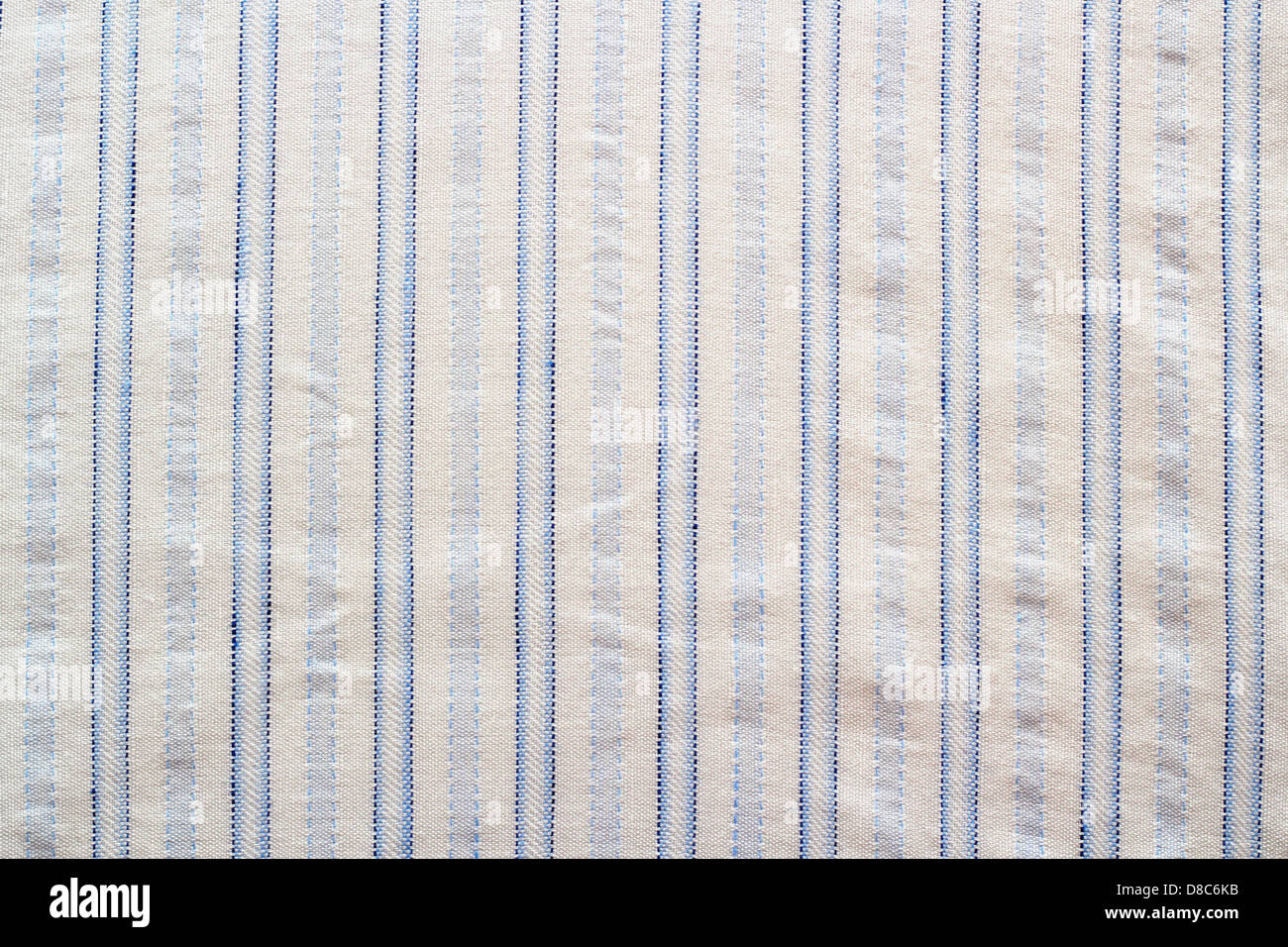 Testurizzato materiale di lino per l'estate shirt - strisce blu Foto Stock