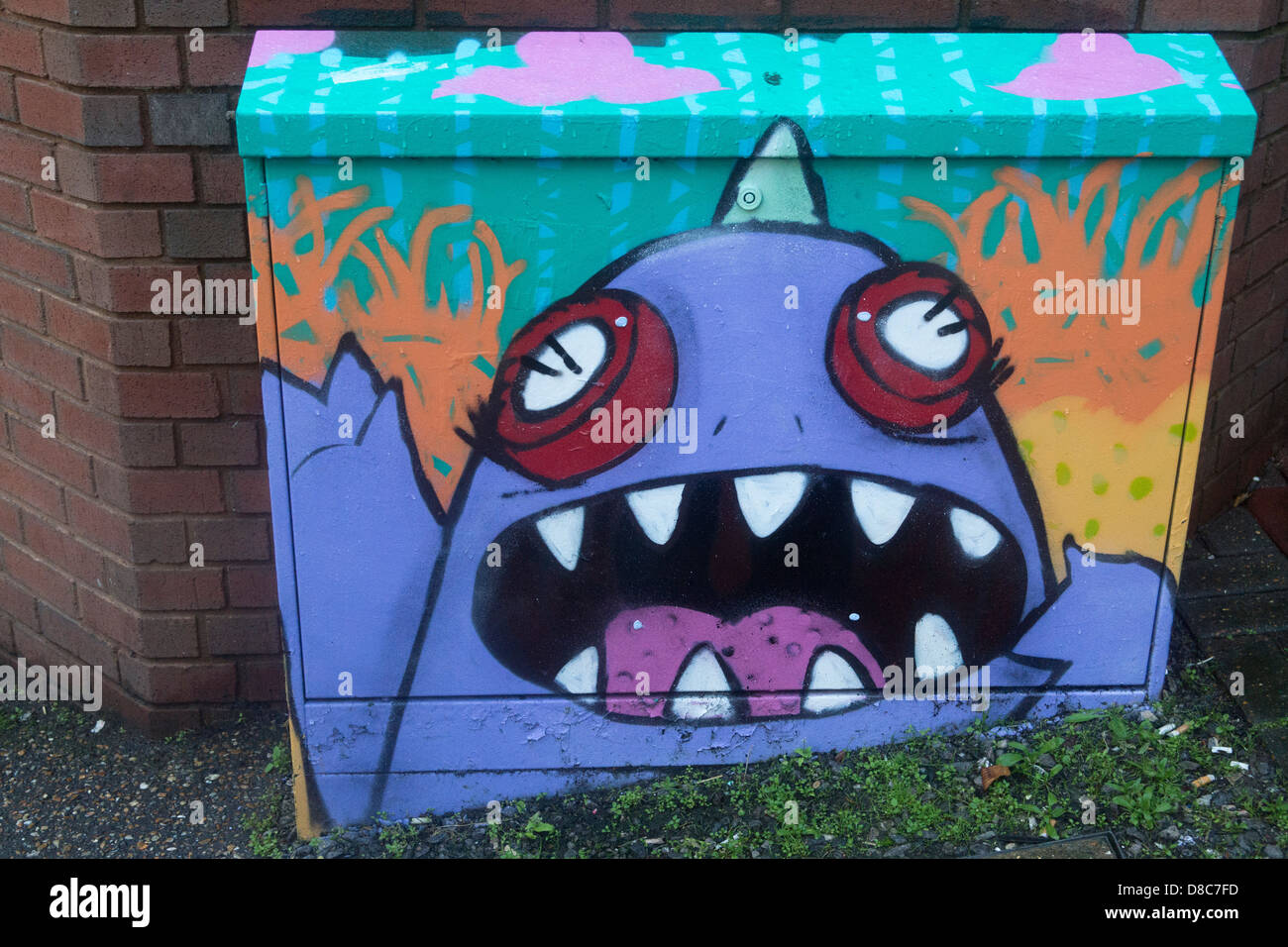 Brighton Graffiti Pittura murale Foto Stock