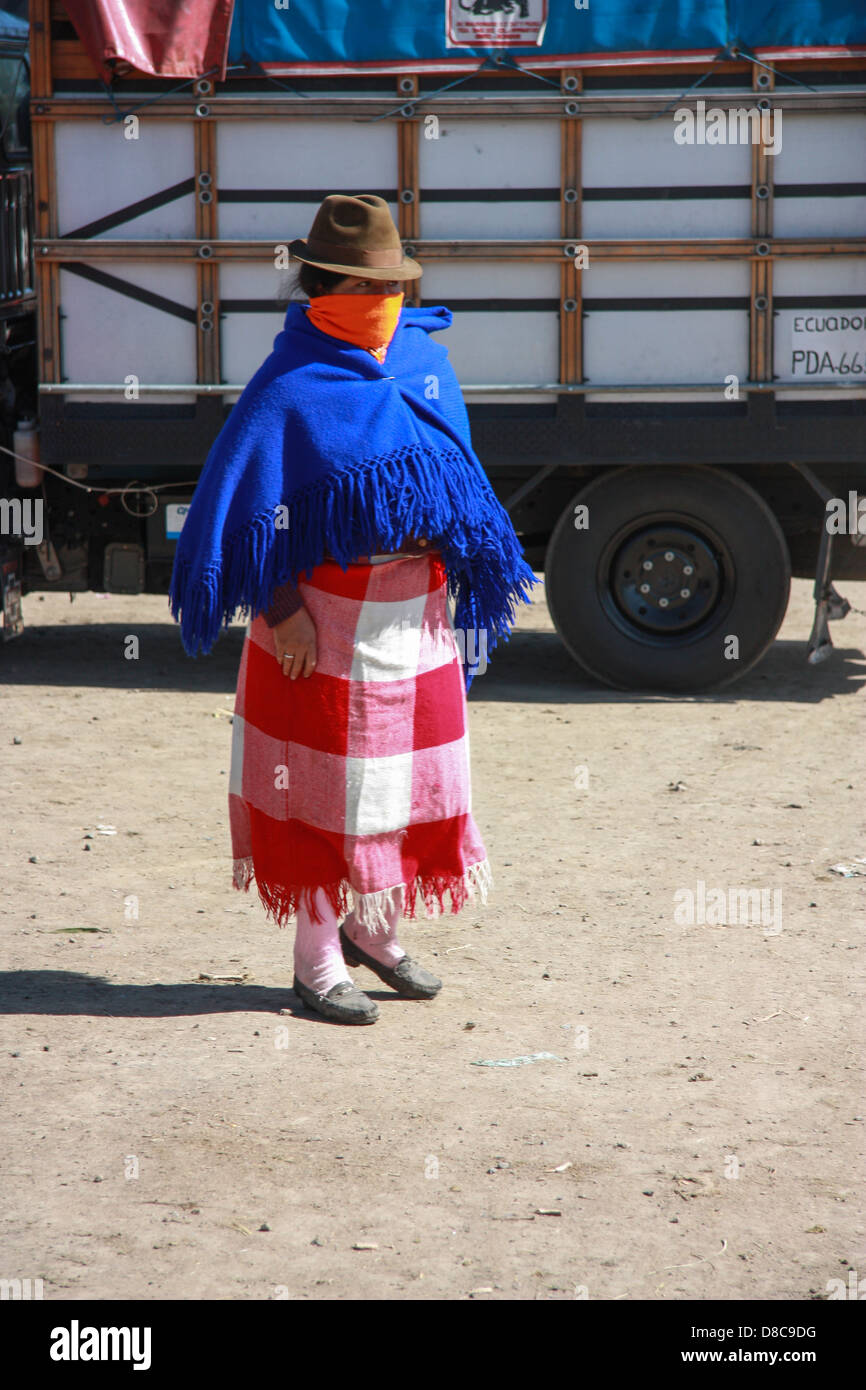 Donna Quechua in Ecuador Foto Stock