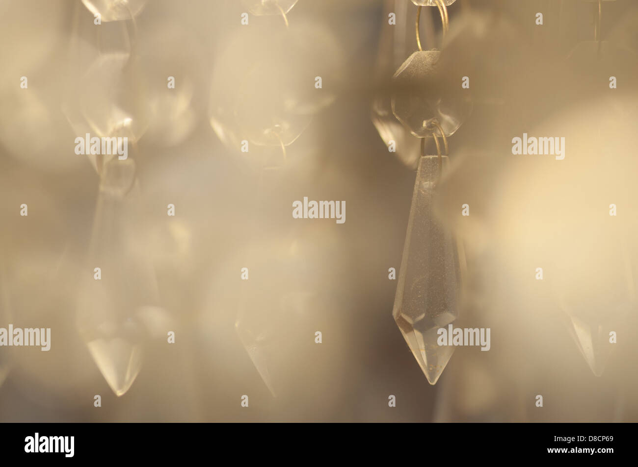 Illuminato lampadario vintage, primo piano. Foto Stock