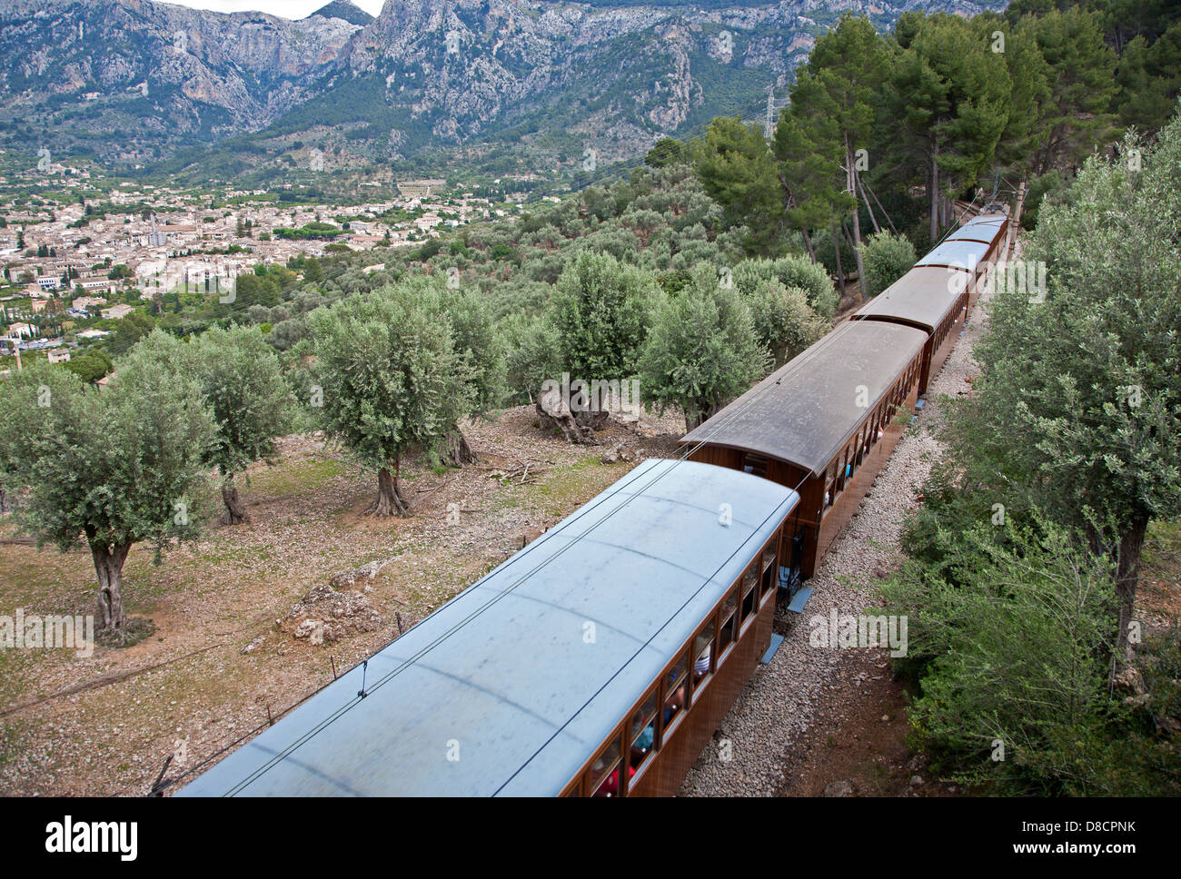 Treno Palma-Sóller. Mallorca. Spagna Foto Stock