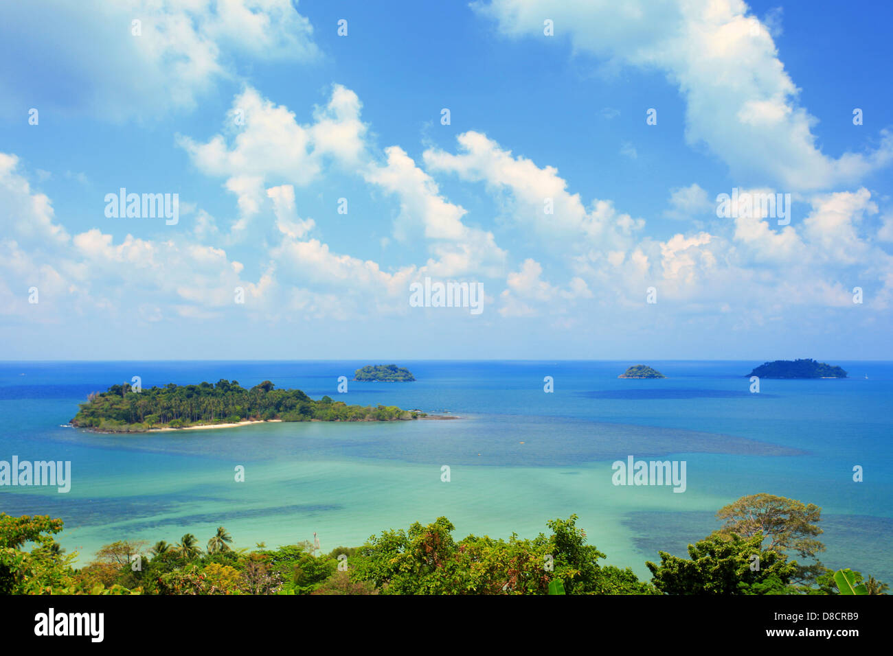 Vista panoramica da kho chang isole in Thailandia Foto Stock