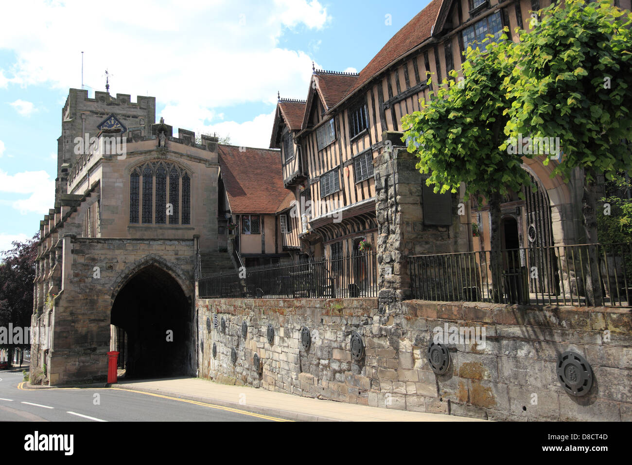 Lord Leycester Hospital, Warwick fondata come un ospedale da Robert Dudley, Earl di Leicester, favorito della Regina Elisabetta I Foto Stock