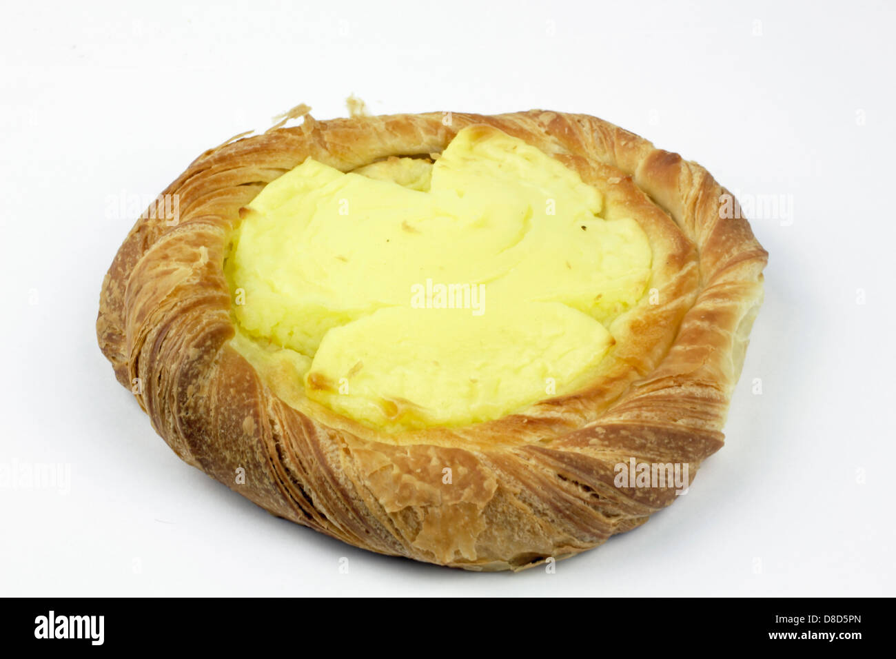 Torta di pasticceria con il budino, Foto Stock