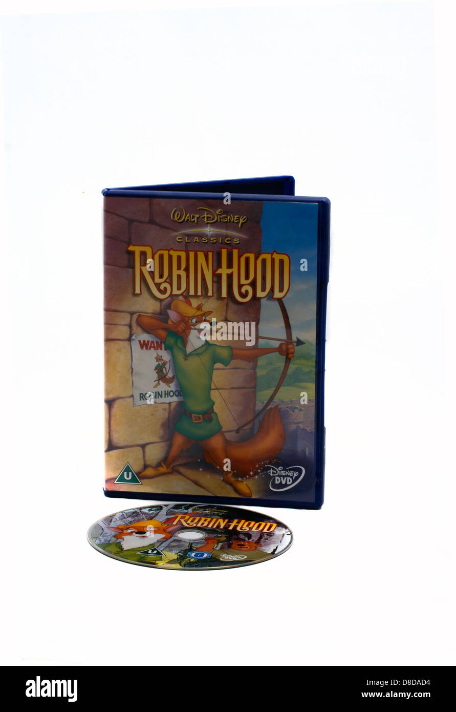 Walt Disney cartoon classic - Robin Hood DVD Foto Stock
