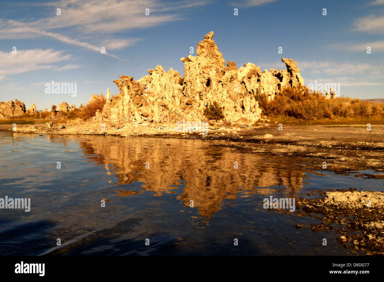 Il tufo mono lago Salt Lake desert california usa Foto Stock