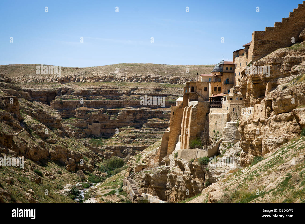 Grande Lavra di San Sabbas i santificati (Mar Saba) greco monastero ortodosso, Kidron, Palestina Foto Stock