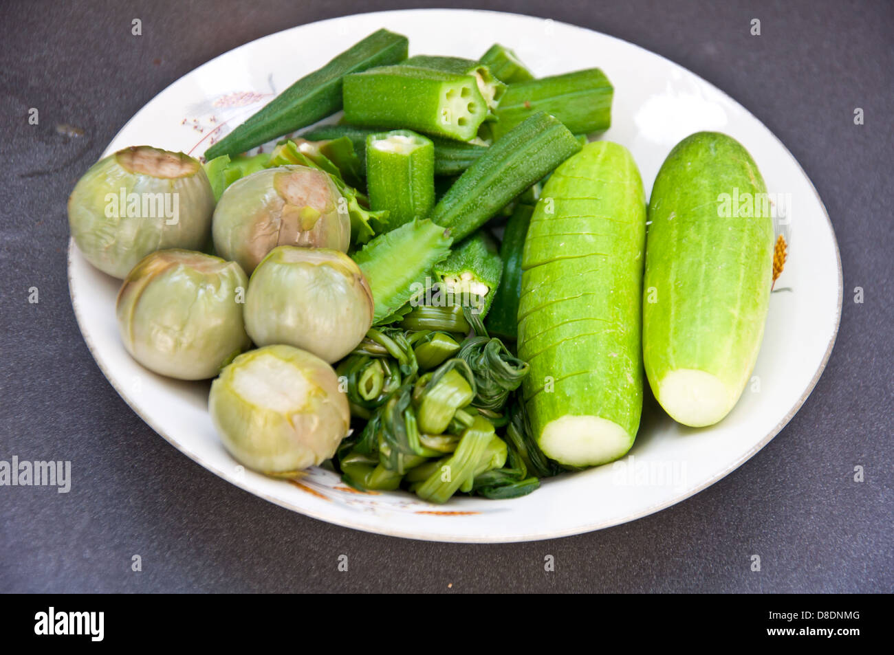 Misto di verdure lessate per cibo sano dalla natura Foto Stock