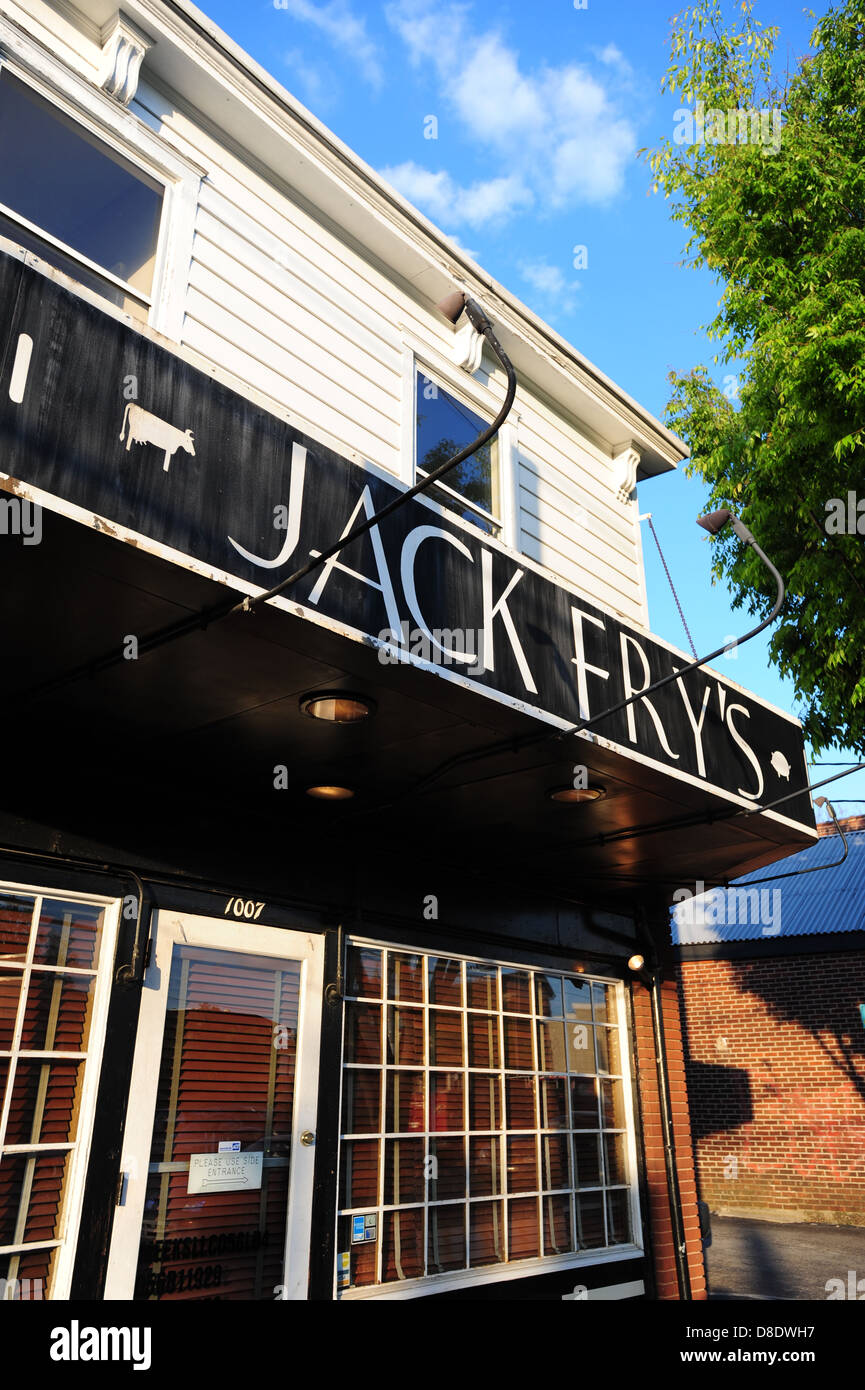 Stati Uniti d'America, Kentucky KY Louisville esterno del vecchio ristorante Jack Frys Foto Stock
