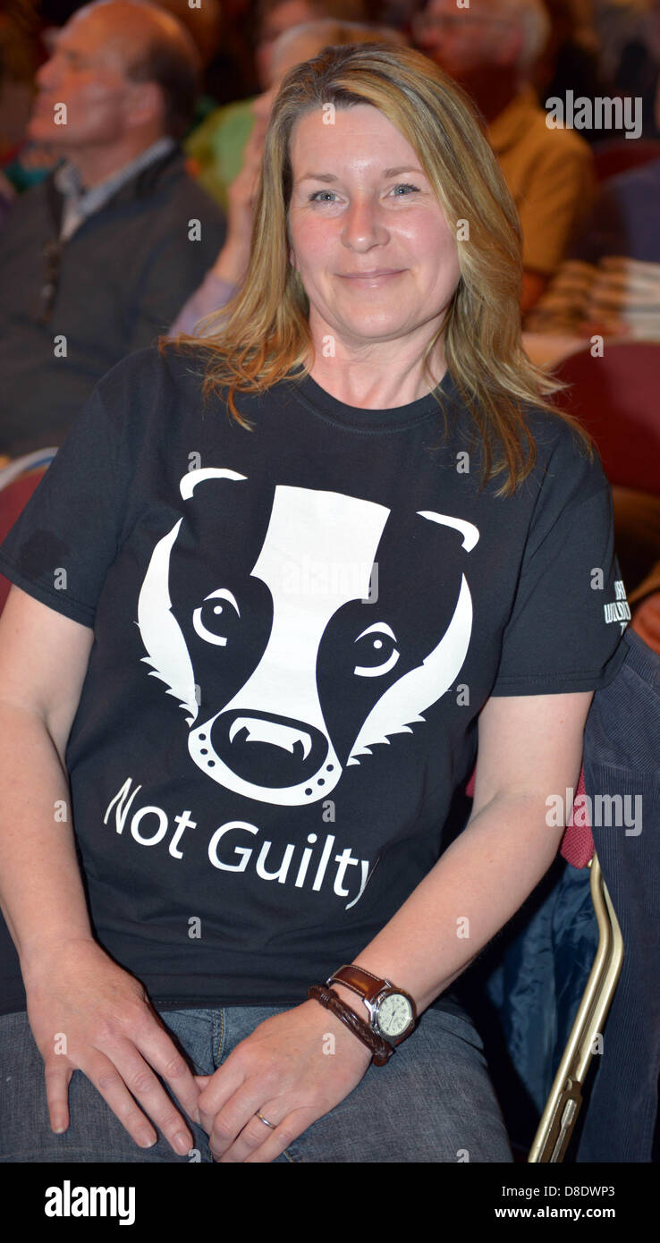 Anti-cull badger logo su una t-shirt Foto Stock