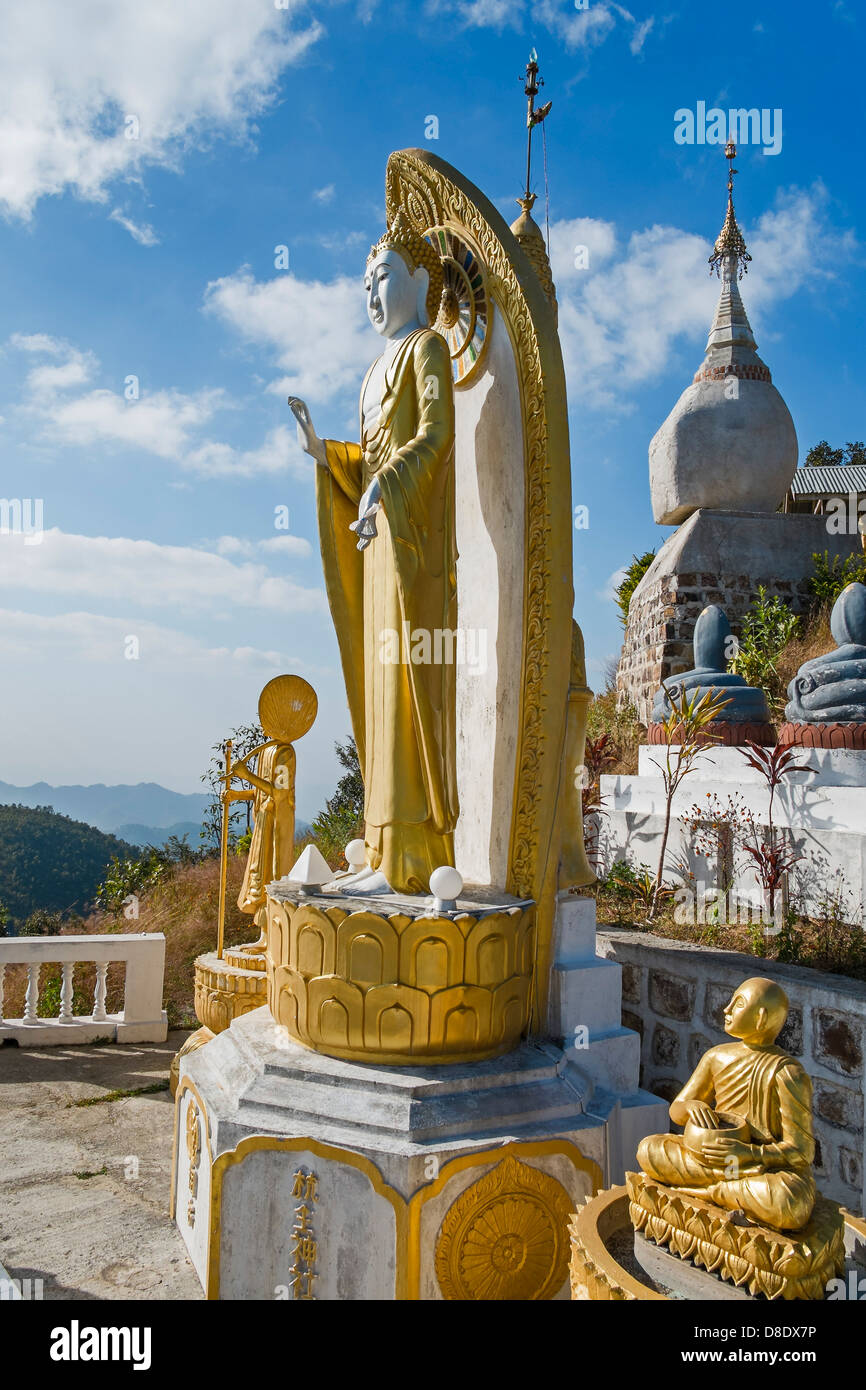 Pagoda Manauhla, Kalaw montagne, Kalaw, Myanmar Foto Stock