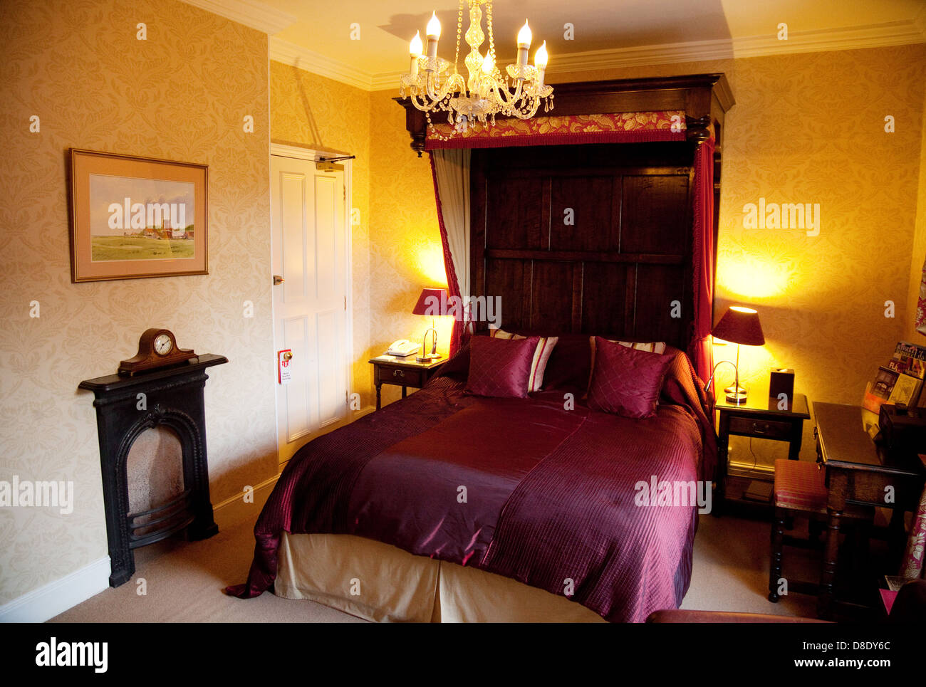 Hotel confortevole camera e letto, The Beechwood Hotel, North Walsham, NORFOLK REGNO UNITO Foto Stock