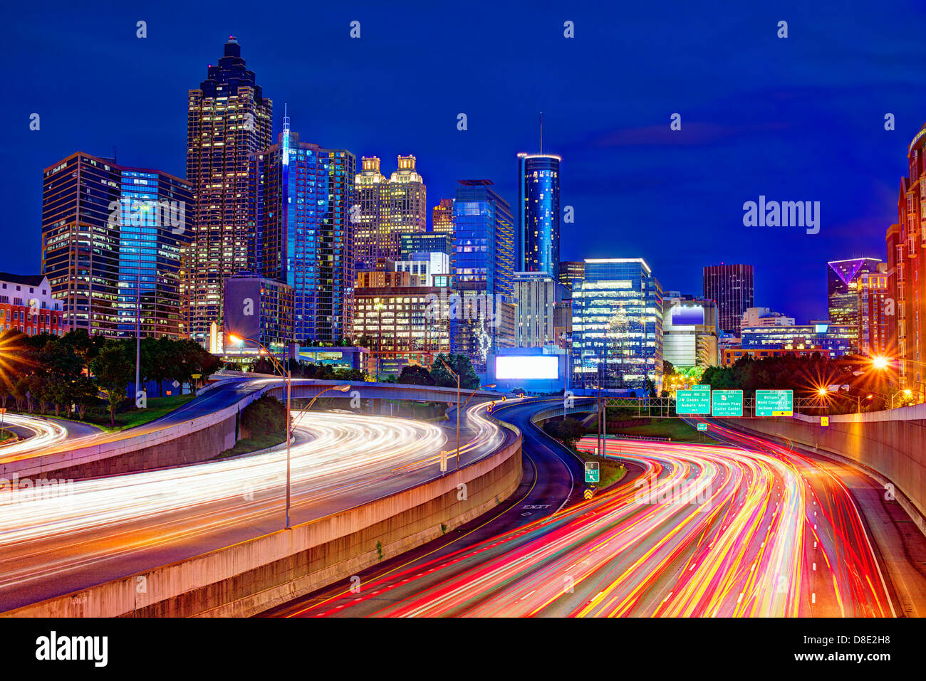 Il centro cittadino di Atlanta, Georgia, Stati Uniti d'America skyline. Foto Stock