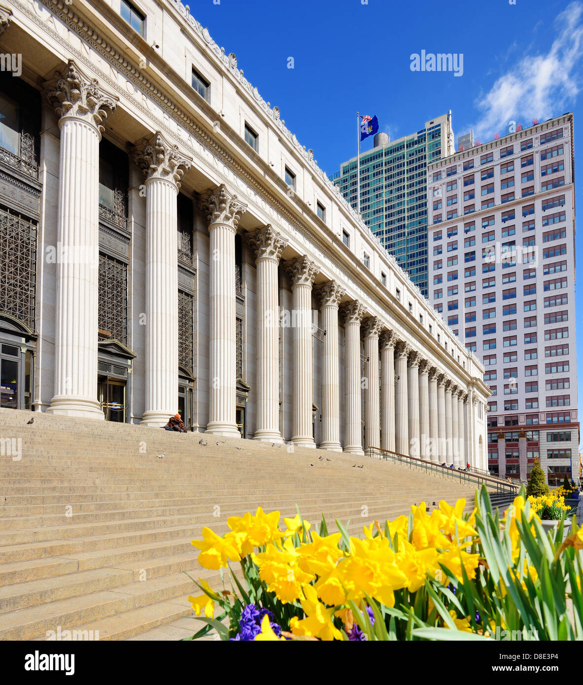 James Farley Post Office aprile a New York, NY. Foto Stock