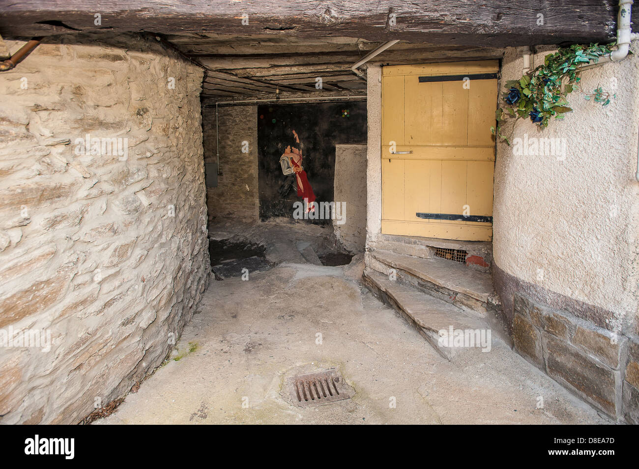 Europa Italia Provincia di Torino Piemonte Orsiera Rocciavriè Park Usseaux paese dipinto Foto Stock