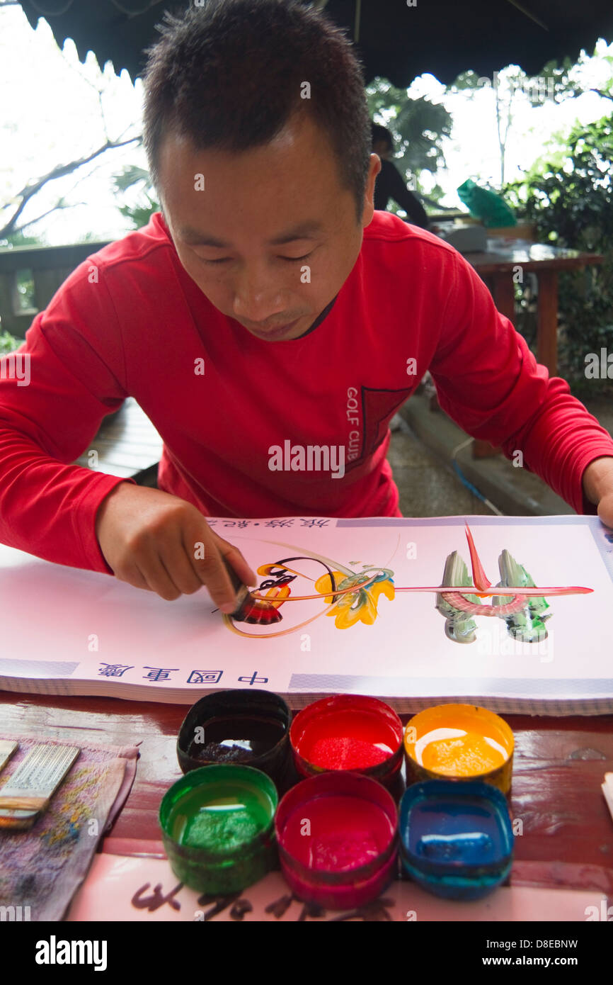 Artista nel Parco Eling Chongqing Cina Foto Stock