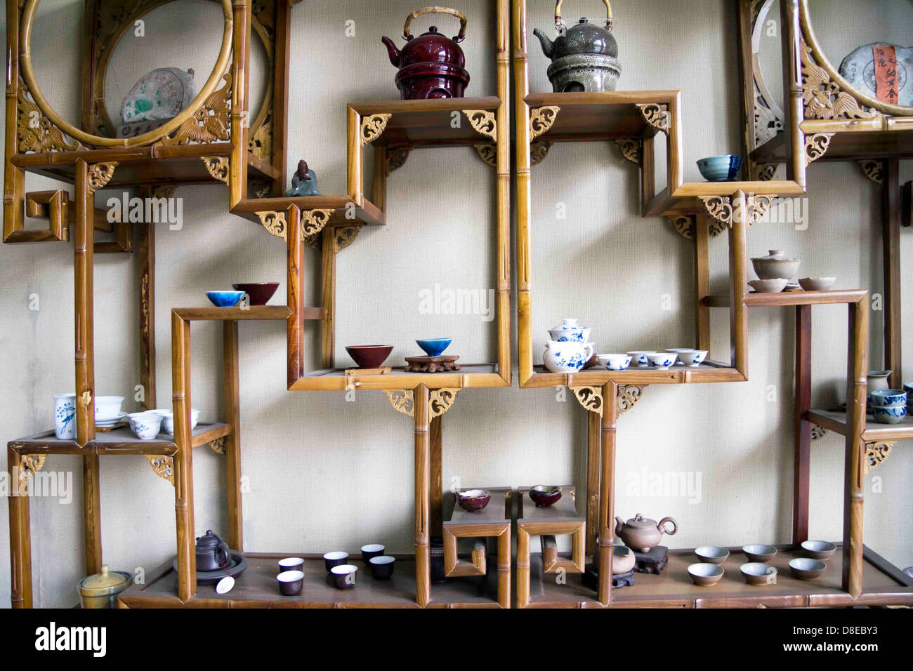 Casa del tè di Chengdu Sichuan in Cina Foto Stock