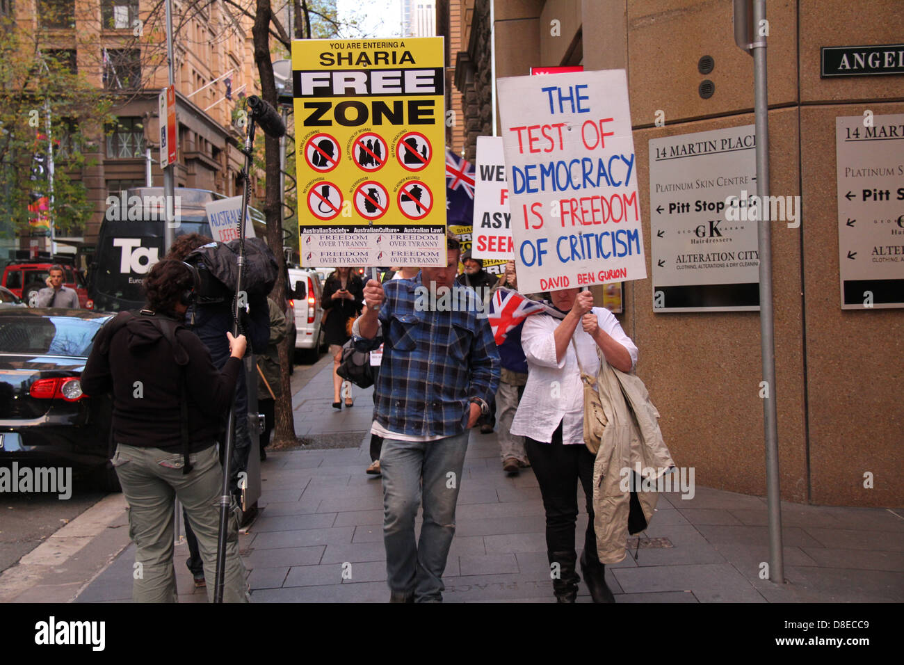 Australian Defence League protesta per omicidio del soldato Lee Rigby. Credito: Richard Milnes / Alamy Live News. Foto Stock