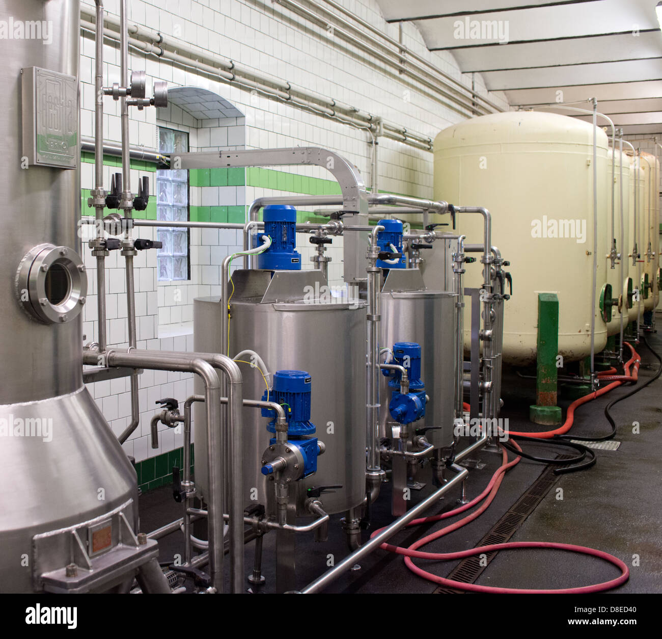 La tecnologia in fabbrica di birra Foto Stock