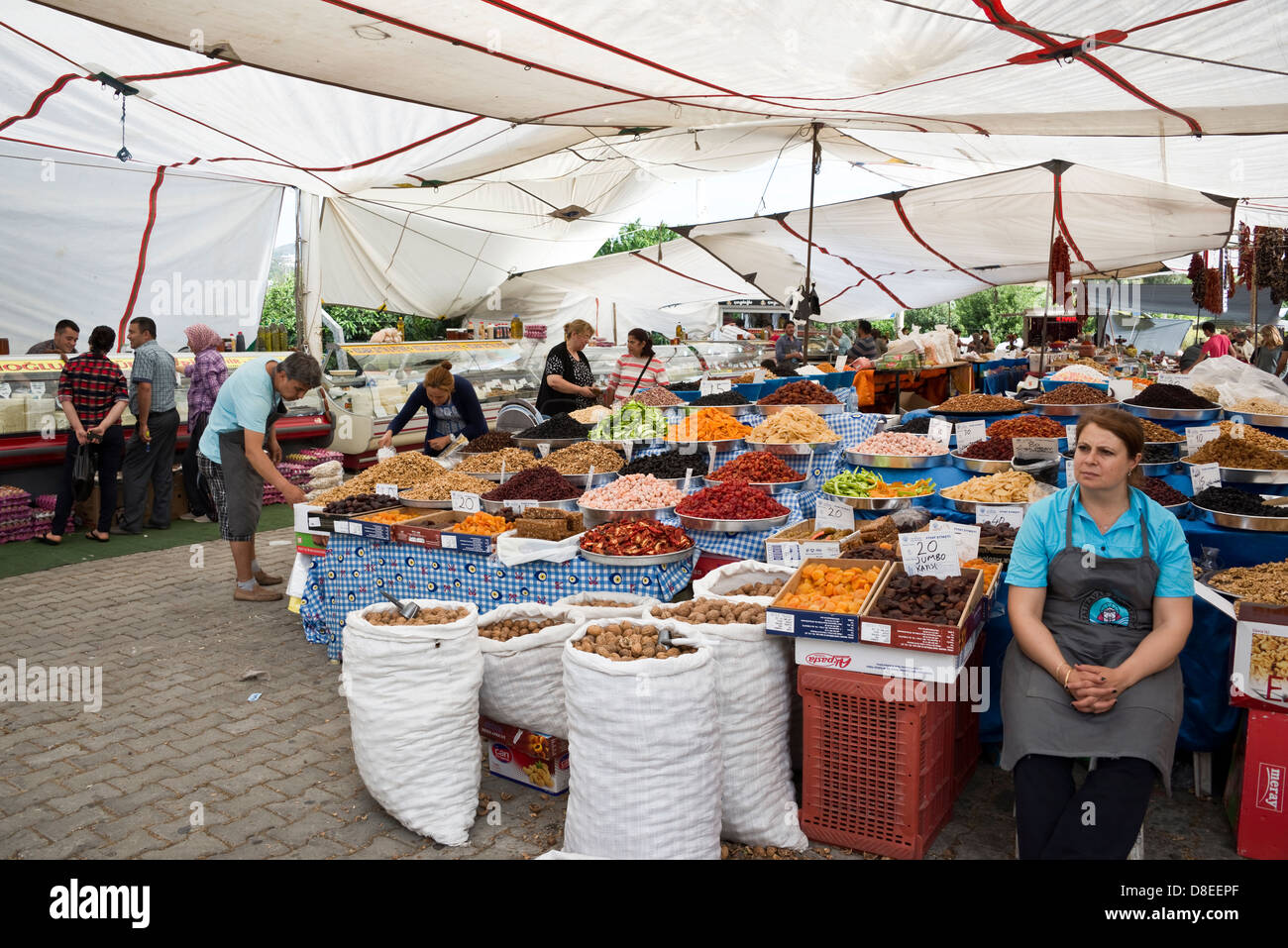 Il mercato delle spezie - Yalikavak vicino bodrum, Turchia Foto Stock