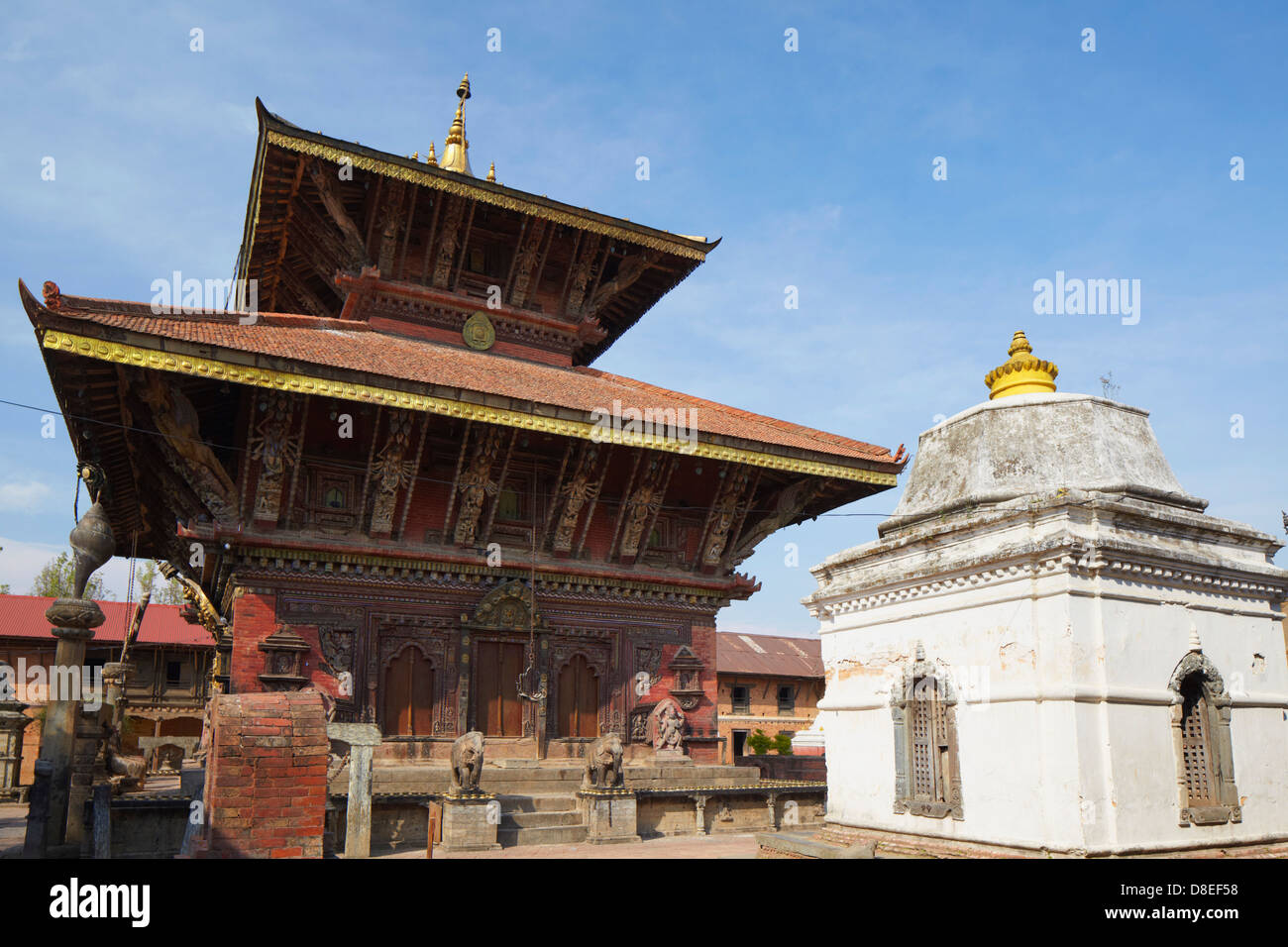 Changu Narayan Temple (Patrimonio Mondiale dell'UNESCO), Bhaktapur, Valle di Kathmandu, Nepal Foto Stock