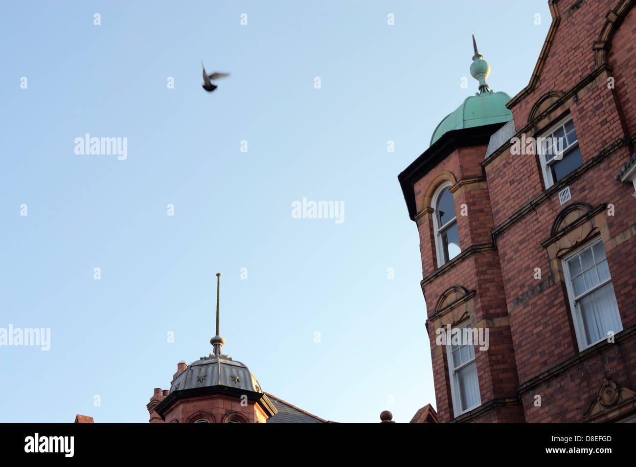 Vittoriano architettura sul tetto, Aberystwyth, Wales, Regno Unito Foto Stock