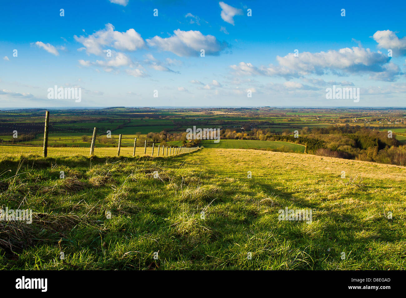 Vista dal White Horse Hill.Oxfordshire Foto Stock